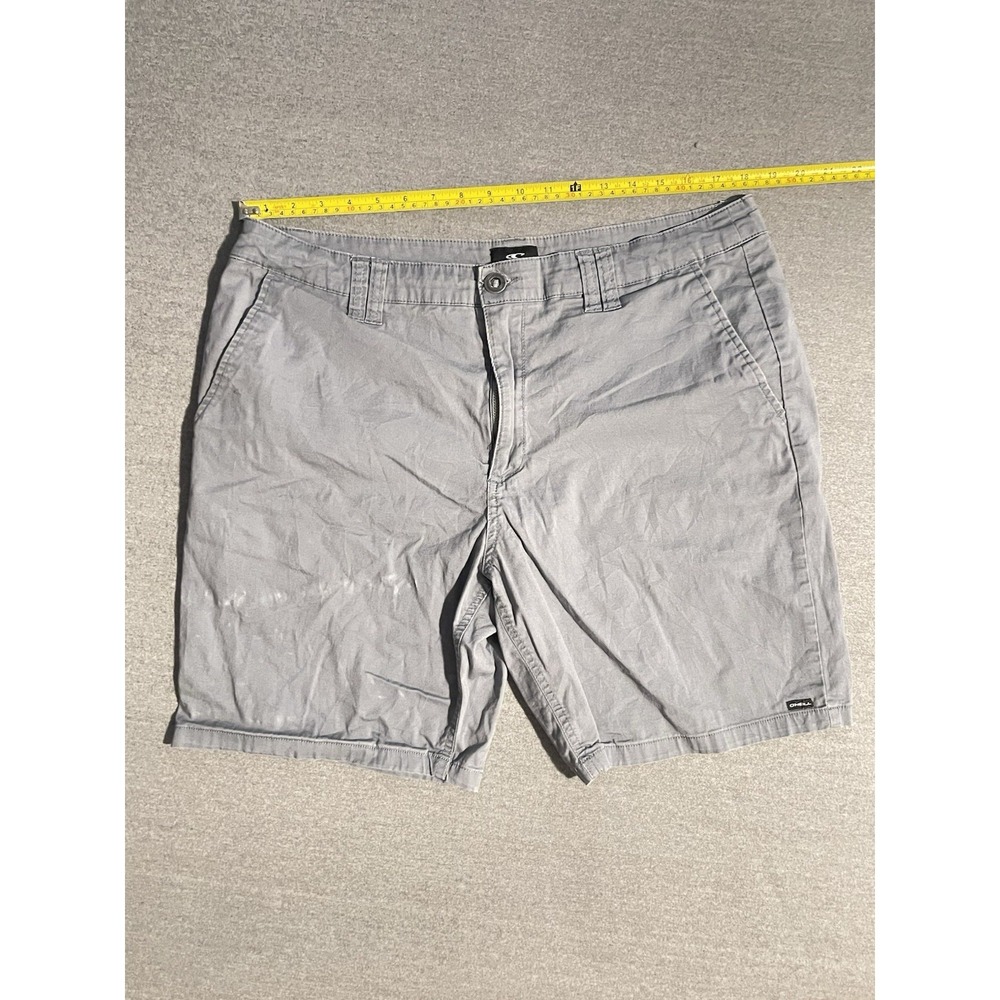 O'Neill Men's Gray Chino Shorts Size 36‎ Casual Surf Skate Flat Front Shorts